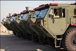 A total of six Pierce Tactical Fire Fighting Truck (TFFT) and HEMTT-based Water Tender (HEWATT) vehicles will be operated by the California National Guard at the direction of Governor Schwarzenegger.