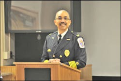 Prince George's County Fire Chief Lawrence H. Sedgwick, Jr. announced today that he is retiring. Chief Sedgwick spoke of his love for the Department and thanked everyone for their support. Prince George's County Fire Chief Lawrence H. Sedgwick, Jr. announced today that he is retiring. Chief Sedgwick spoke of his love for the Department and thanked everyone for their support.