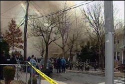 Firefighters quickly escalated their response as the flames were spread by the heavy winds. Firefighters quickly escalated their response as the flames were spread by the heavy winds.