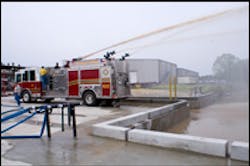 A new pump test area was constructed for the increasing number of industrial fire apparatus being constructed at Ferrara. A new pump test area was constructed for the increasing number of industrial fire apparatus being constructed at Ferrara.