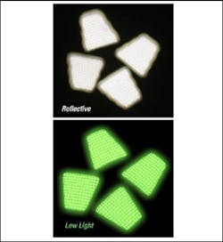 FotoLum Fire Fighter Helmet Patch reflective and photo luminescent performance FotoLum Fire Fighter Helmet Patch reflective and photo luminescent performance