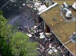 Some of the firefighters were seriously burned, but officials have not said if any of the injuries were life threatening. Some of the firefighters were seriously burned, but officials have not said if any of the injuries were life threatening.