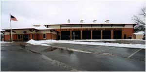 Station was built in 2001 and replaced old HQ that was built in 1954. We serve aprox. 35,000 people with 60 full time staff. HQ houses Ladder 9, Engines 1 and 4, ambulances 11 and 10, Command 107, 2 boats, brush truck, utility van and HazMat decon trailer.Photos by Firefighter/Paramedic Michael Cullen