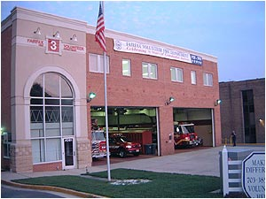 The main station for the City of Fairfax Fire Department and the Fairfax Volunteer Fire Department is Fire Station 3, located at 4081 University Drive in Fairfax, VA. The station was built in 1960 and an addition was made in 1996, expanding the building and adding two more floors. The fourth floor of the station houses the City of Fairfax Fire Headquarters.Photos by Nicholas A. Martin