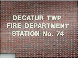 This is a close-up view of the front of Decatur Township Fire Department. Photos by Jeremy Brown
