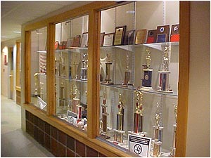 This is one of 2 trophy cabinets inside firehouse.Photos by Jeff Ambroz