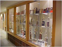 This is one of 2 trophy cabinets inside firehouse.Photos by Jeff Ambroz
