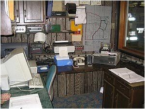 The shared chief's office - radio room showing all of the radio equipment.Photos by Jeff Ambroz