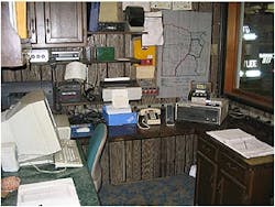 The shared chief&apos;s office - radio room showing all of the radio equipment.Photos by Jeff Ambroz