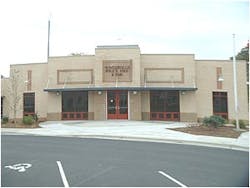 This is the public entrance to the new Winterville Police/Fire/EMS building. This is the west side of the new building which replaces the previous one built in 1962 on the same location. Although housed together, Winterville Volunteer Fire Department, Winterville Rescue and EMS, and Winterville Police Department are three seperate entities.Photos by Mike Norman