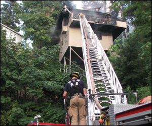 Looking up from Fairfax Terrace.