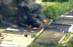A fire at a Detroit chemical company Monday sparked immediate area evacuations on the city's west side. A fire at a Detroit chemical company Monday sparked immediate area evacuations on the city's west side.
