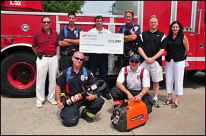 Fireman's Fund Insurance Company and one of it's independent agencies, New England Brokerage Company, award a joint $25,000 grant to the Nantucket (Mass.) Fire Department for Holmatro rescue tools.