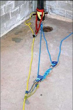 Figure 1 -In a simple system, all of the moving pulleys in the system move towards the anchor at the same rate of speed. Figure 1 -In a simple system, all of the moving pulleys in the system move towards the anchor at the same rate of speed.