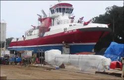 The FDNY's first new fire boat of its size in 50 years will be launched on Sept. 11 in Panama City, Fla. The FDNY's first new fire boat of its size in 50 years will be launched on Sept. 11 in Panama City, Fla.