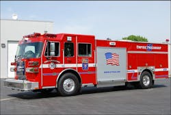 The Empire Friendship Fire Company Engine 45 operates this 2008 Sutphen pumper equipped with a 2,000-gpm pump with a 1,000-gallon water tank and a CAFS foam system.