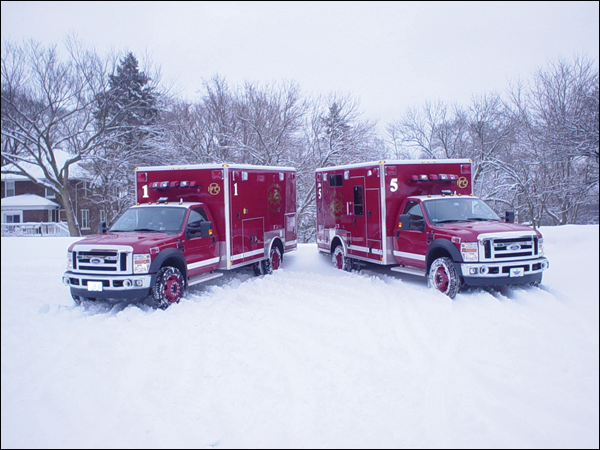 Elgin ambulances feature four-wheel drive because of winter weather. While more components are used, the maintenance requirements are not drastically different.