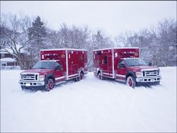 Elgin ambulances feature four-wheel drive because of winter weather. While more components are used, the maintenance requirements are not drastically different. Elgin ambulances feature four-wheel drive because of winter weather. While more components are used, the maintenance requirements are not drastically different.