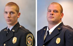 Bethesda-Chevy Chase Rescue Squad Master Firefighter John (Cliffy) Klavon and Lt. Curtis Warfield