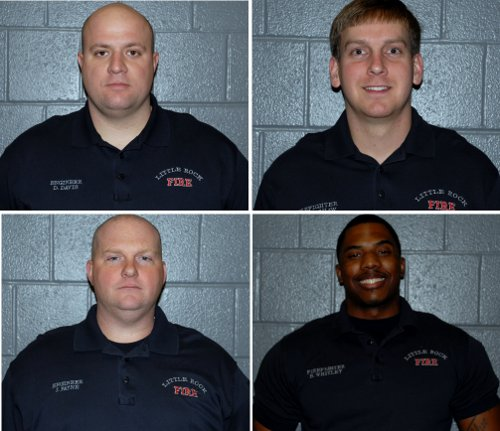 Engineer Dennis Davis, Firefighter Lance Bradshaw, Engineer John Payne and Firefighter Brian Whitley.