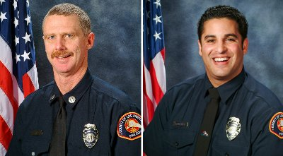 Capt. Tedmund 'Ted' Hall and Firefighter Specialist Arnaldo 'Arnie' Quinones