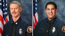 Capt. Tedmund 'Ted' Hall and Firefighter Specialist Arnaldo 'Arnie' Quinones Capt. Tedmund 'Ted' Hall and Firefighter Specialist Arnaldo 'Arnie' Quinones