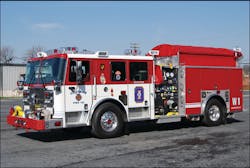 The Citizens Fire Company #1 of Palmyra, PA operates this well designed 2009 Seagrave engine.
