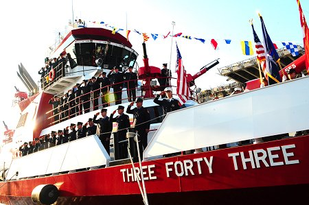 Parts of the boat were forged from World Trade Center steel.