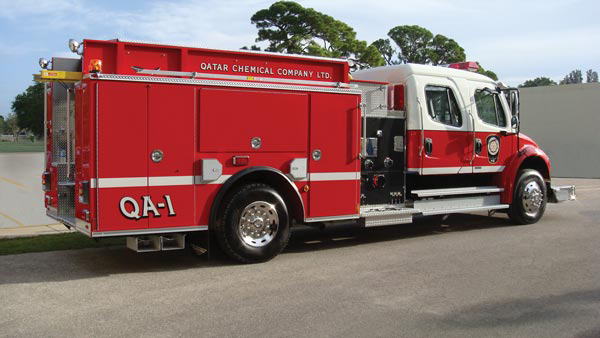 Pierce Multipurpose Industrial Firefighting Vehicles on Duty in Qatar
