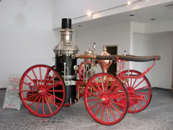 1884 Ahrens Steamer (#415) in front lobby 1884 Ahrens Steamer (#415) in front lobby