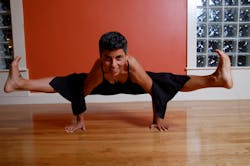 Somerville Firefighter Blanca Alcaraz is doing everything to let her comrades know that yoga can have even the most buff firefighters working up a sweat in minutes.