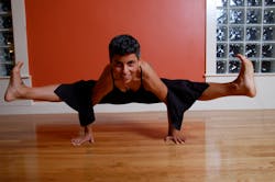 Somerville Firefighter Blanca Alcaraz is doing everything to let her comrades know that yoga can have even the most buff firefighters working up a sweat in minutes. Somerville Firefighter Blanca Alcaraz is doing everything to let her comrades know that yoga can have even the most buff firefighters working up a sweat in minutes.