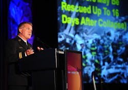 Larry Collins presents the keynote at Firehouse Expo 2010. Larry Collins presents the keynote at Firehouse Expo 2010.