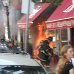 The four-alarm fire caused an estimated $1 million in damage to DeLuca&apos;s Market on July 8.