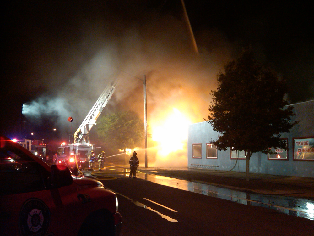 Firefighters responded July 4, 2010 to a fire at The American Legion Post 10.