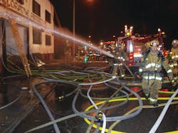 Members will have to undergo extensive rehab after the fire is extinguished and all that hose will have to be drained and repacked. Members will have to undergo extensive rehab after the fire is extinguished and all that hose will have to be drained and repacked.