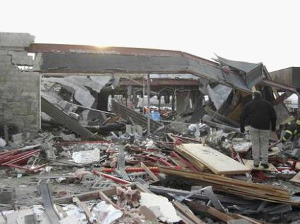 During the surface-area search, the collapse pile is evaluated and searched for potential victim locations.