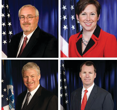 Administrator Craig Fugate, Assistant Administrator of the Grant Programs Directorate Elizabeth M. Harman, Deputy Administrator Richard Serino and Deputy Administrator for Protection and National Preparedness Tim Manning