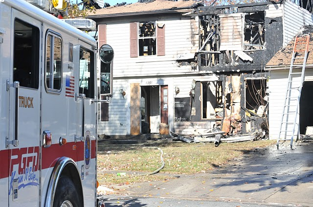 Five Prince George's County firefighters sustained minor injuries while battling a blaze in Clinton.