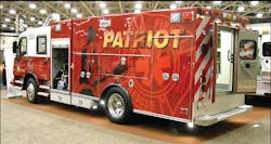 Braun has designed the Patriot for patient transport and fire suppression duties. Braun has designed the Patriot for patient transport and fire suppression duties.