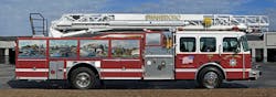 Swansboro Fire Department - with the help of Members and a local Business - found a way to create a customized look for their ladder struck. The truck recieved a panoramic mural of the Town of Swansboro looking at it across the White oak river