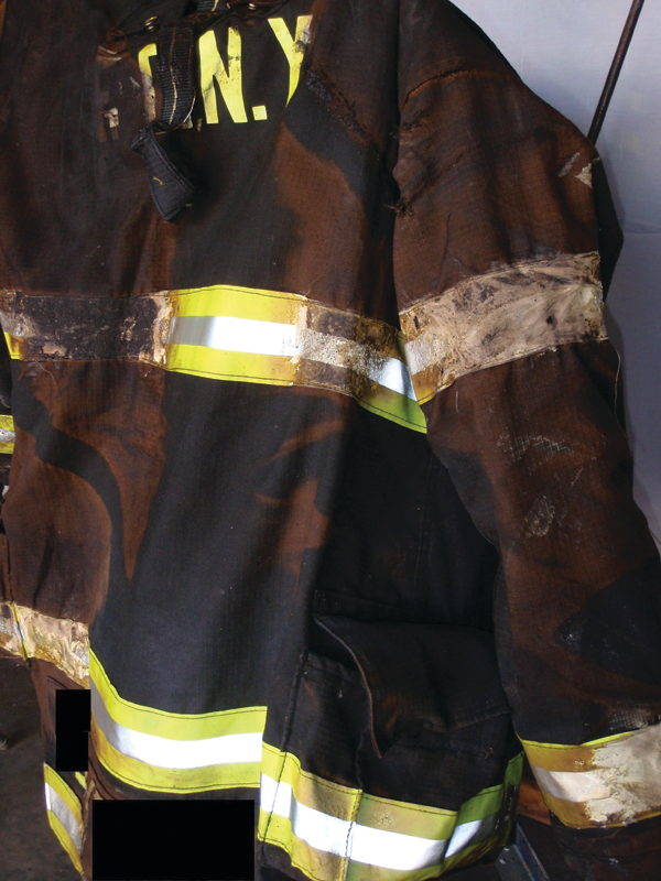 The firefighter sustained second-degree burns to his back and firs-degree burns to his face. His bunker gear was found to be subjected to heat in excess of 1,000 degrees Fahrenheit. Without question, the firefighter would have received life-threatening burn injuries had he not properly worn all of his personal protective equipment (PPE).