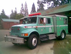 This is Sequoia N.F. Engine 23. She is a 200 Boise mobile Build. As of Oct, 2010 She is the oldest of the 14 Sequoia fron line engines. She is Stationed at Peppermint Fire station On the western Divide Ranger District.