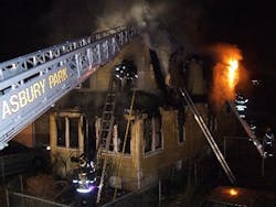 Figure 1. Ideally, a ladder company should have enough staffing so that it can divide immediately into two teams, an interior team and an exterior team. Figure 1. Ideally, a ladder company should have enough staffing so that it can divide immediately into two teams, an interior team and an exterior team.