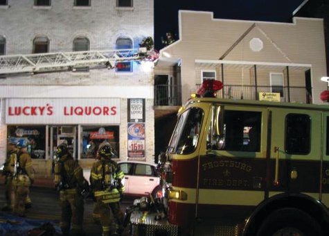 There were five apartments in the East Main Street building as well as a pizza restaurant on the first floor.