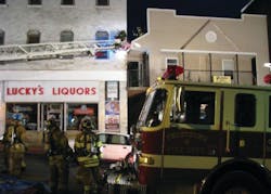 There were five apartments in the East Main Street building as well as a pizza restaurant on the first floor. There were five apartments in the East Main Street building as well as a pizza restaurant on the first floor.