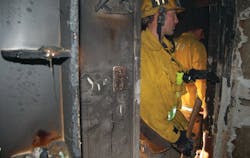 A Long Beach firefighter fell through the floor of a burning home but was able to continue his search and rescued a toddler. A Long Beach firefighter fell through the floor of a burning home but was able to continue his search and rescued a toddler.