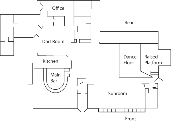 The Station was a 1940s-era, single-story, irregularly shaped structure. The 4,500-square-foot commercial occupancy was of all-wood construction with a small basement facing north on a corner lot.