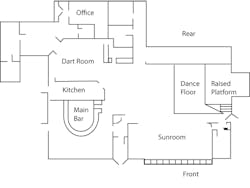 The Station was a 1940s-era, single-story, irregularly shaped structure. The 4,500-square-foot commercial occupancy was of all-wood construction with a small basement facing north on a corner lot. The Station was a 1940s-era, single-story, irregularly shaped structure. The 4,500-square-foot commercial occupancy was of all-wood construction with a small basement facing north on a corner lot.