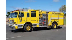 The Maui County Fire Department operates this 2007 Pierce Arrow XT pumper with a 1,500-gpm pump, 750-gallon water tank, 50-gallon foam tank and Husky compressed air foam system as Engine 1.